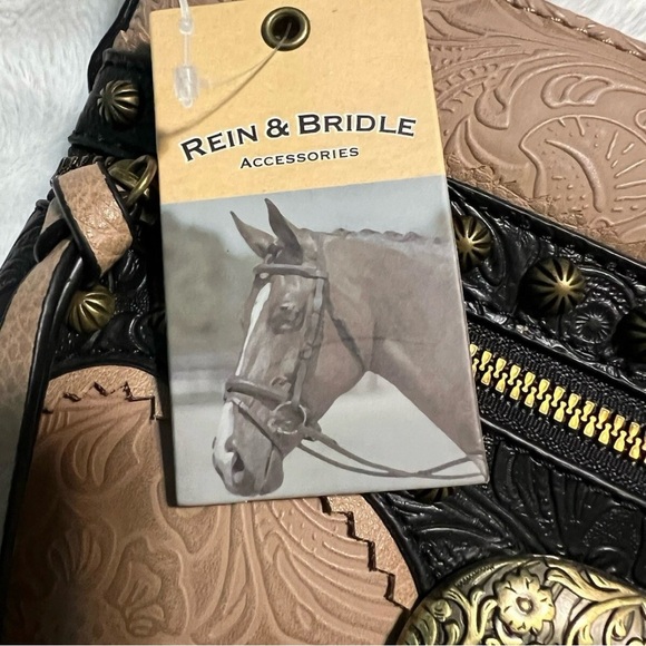 REIN & BRIDLE WESTERN CROSS BODY PURSE NEW-Vintage Look - Picture 4 of 7